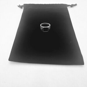 CRAFTD Onyx Stainless Steel Men’s Signet Ring Size 10